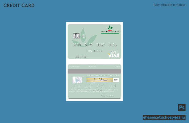 Beispielvorschau für eine Visa-Debitkarte von Marokko Credit Agricole du Maroc